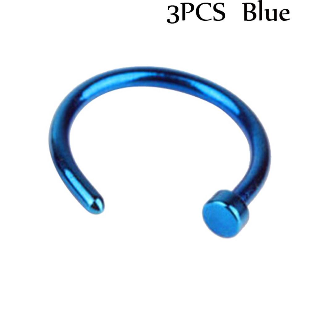 3/5/10PCS 8mm Fake Hoop Clip On Nose Ring Body Jewelry Non Piercing Nostril Hoop