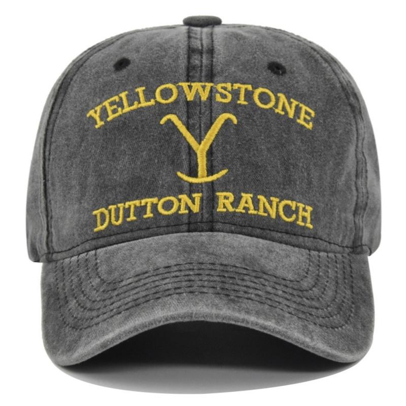 Новая летняя шляпа-бейсболка Yellowstone Dutton Ranch с отверстием для хвоста, потертая, с вышивкой, для улицы, защита от солнца, однотонная