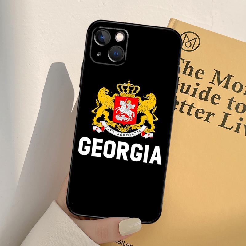 Georgia Flag Phone Case For iPhone 16 15 14 Pro Max Plus 12 11 13 Pro Max 12 Mini 13 Mini Cover