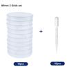 5-10pcs Plastic Petri Dishes 35-90mm Cell Culture Dish High Temp Resistant with 10 Plastic Transfer Pipettes 3ml