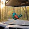 Handmade Felt Bird Ornament, Vintage Embroidery Bird Hanging Decoration, Handcrafted Colorful Bird Christmas Tree Ornament