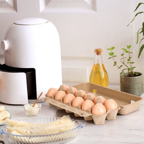 Gkikirty 20pcs Cardboard Egg Cartons, Blank Paper Pulp Egg Cartons, 1 Dozen Egg Pack Containers, Empty Egg Trays, Pulp Egg Holders