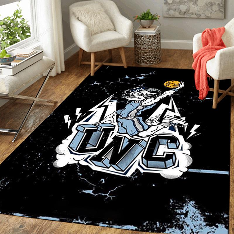 UNC-inspired fashion style Rug Floor Mat for Living Room or Bedroom Soft and Comfortable Carpet a Gift for Birthday and Holiday.