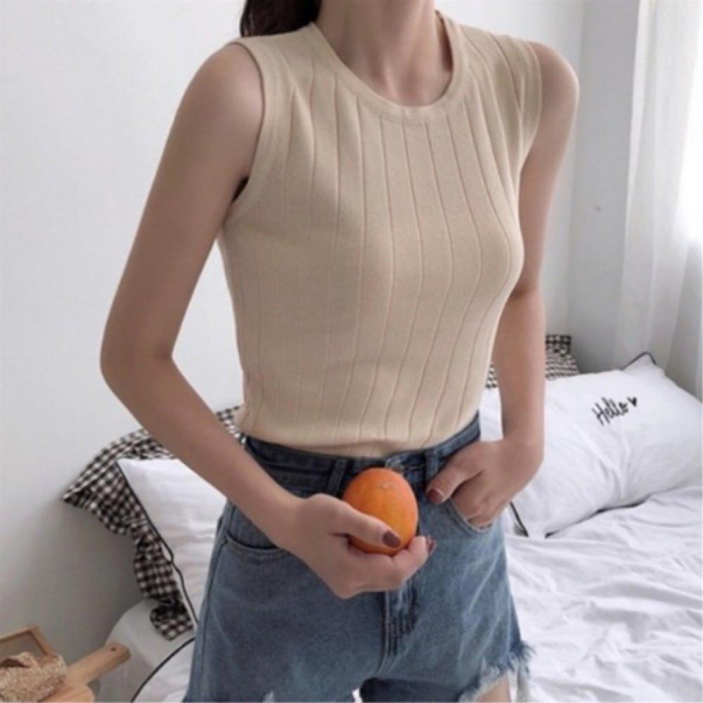 New ArrivalS Open Run Women S baSic Round Neck SleeveleSS Knit Top