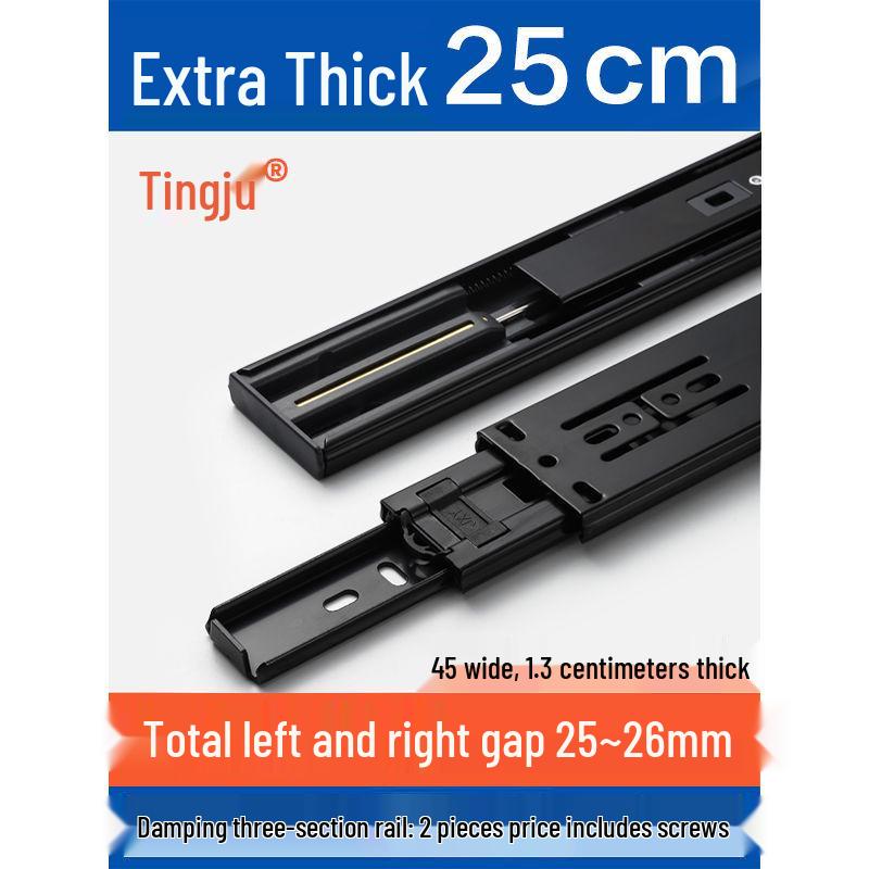 Бесшумные очень толстые направляющие для ящиков из нержавеющей стали с демпфированием отскока