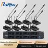 Беспроводная UHF 8-канальная конференц-микрофонная система Runpu с гибкой стойкой RP-SU98E (Китайская версия)