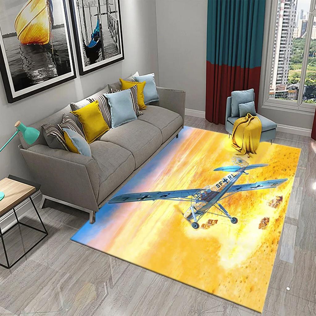 3D Красочный Ковер-картина маслом с самолетом для декора гостиной, спальни, коврики для ванной, кухни, нескользящий коврик для пола, ковры для домашнего декора