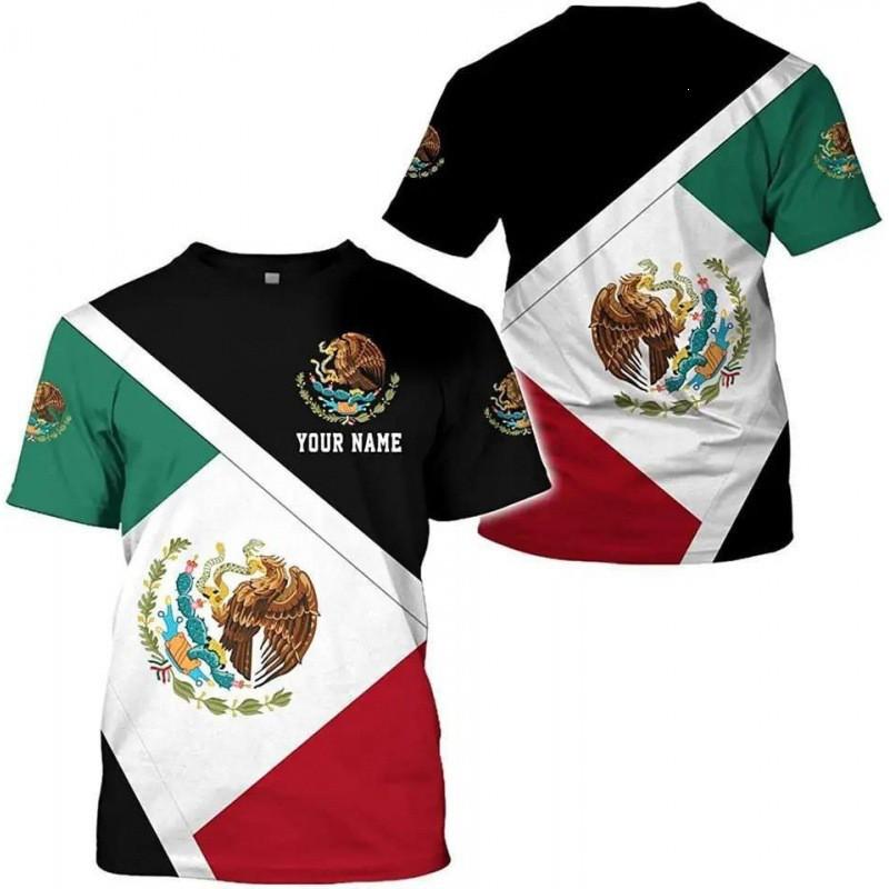 Mens Mexico National Team 3D Printed Quick Dry Breathable Short Sleeve T-Shirt Sport Casual Loose Fit