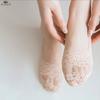3 пары женских кружевных хлопковых невидимых носков, нескользящие летние однотонные короткие носки, модные тонкие тапочки до щиколотки, ажурные носки
