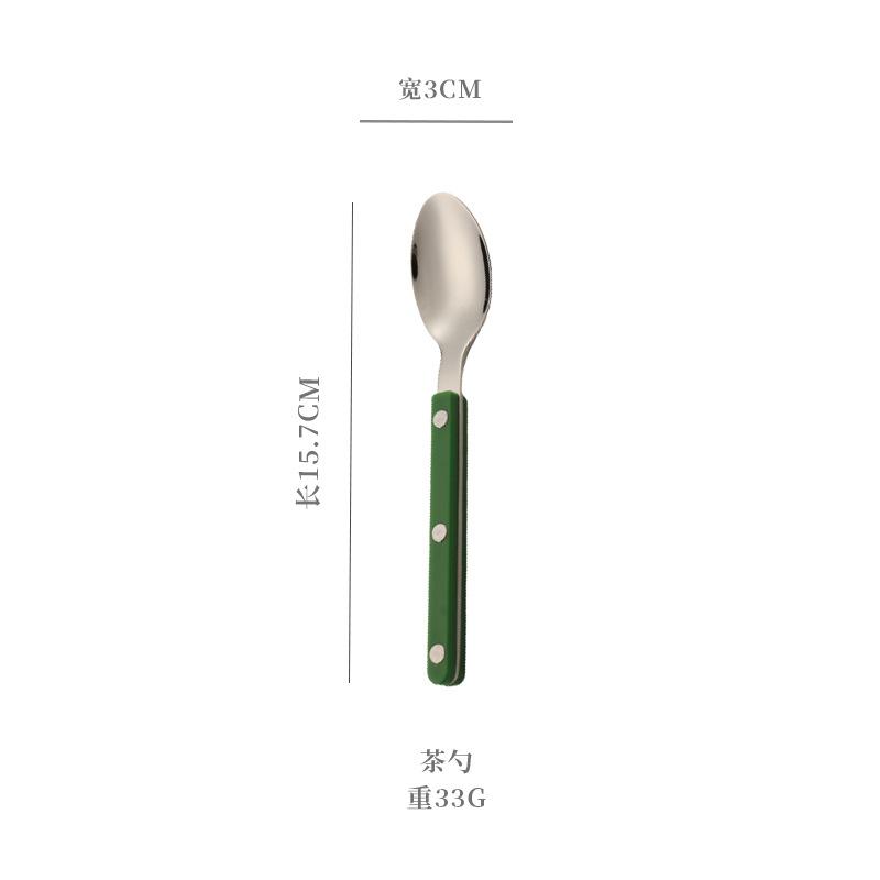 Набор столовой посуды для западного ресторана из нержавеющей стали 304, бытовой, с ручками-зажимами, нож, вилка, ложка, ручки под мрамор, нож для масла, десертная ложка