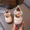 Elegant Baby Shoes Spring Autumn Sweet Kids Girls Leather Shoes Fashion Versatile Children Princess Causal Walking Flat Shoes