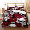 Набор пододеяльников Сахарный череп размера Квин цветы скелет постельное белье двуспальный комплект постельного белья с наволочкой размер Кинг пододеяльник с черепом