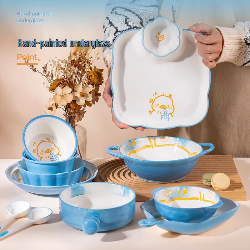 ZISIZ Easy Duck Керамический детский набор посуды (6 шт)