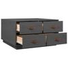 Vidaxl Stolik Kawowy, Szary, 80X80X45 Cm, Lite Drewno Sosnowe