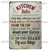 Правила Кухни Металлическая Винтажная Пищевая Жестяная Табличка Настенный Декор для Кухни Кафе Столовой Бара Завтрака Металлические Таблички