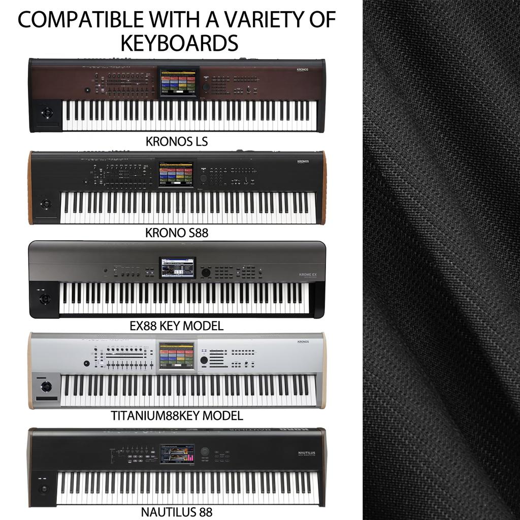 Musiin 88 Клавиш Премиальная Крышка от Пыли для Пианино, Совместимая с KORG KROME 88 KROSS 2-88 KROSS 88MB KROME EX88 и Другими 88-Клавишными Синтезаторами, Защищает