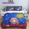Anya Forger Pattern Bedding Quilt Set Quilt Cover Pillowcase Home Decoration Birthday Gift (1 * duvet cover + 2 * pillowcase, without core)
