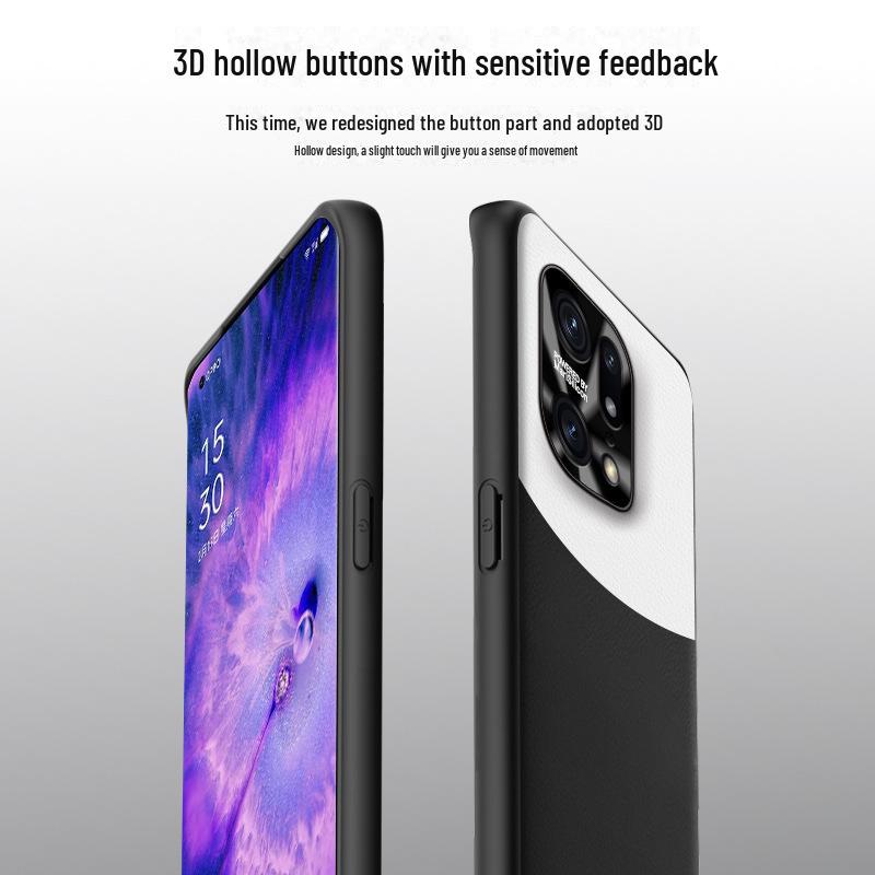 Защитный чехол из жидкой кожи для Oppo Find X5 Pro, защита от падений, цельная поставка.