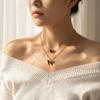 Exquisite and Luxurious Butterfly Pendant Necklace and Bracelet Set, Unique High-End Oil-Drip Earrings