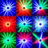 Mini UFO 48 LED Strobe Stage Light Voice Control Multicolor Rotating Disco Party Lights for Christmas Ktv Background Wall Light