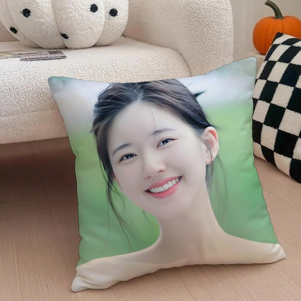 Cute Talented Chinese Beautiful Actress RRosy Cushion Cover Throw Pillow Cover Hidden Button Durable Polyester Chair Cushion
