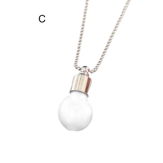 Ожерелье Сделай сам Прозрачное Открывающееся Наполняемое Герметичное Гладкое Декоративное Подарок Мужчины Женщины Кулон в виде Стеклянной Бутылки Ожерелье Ювелирное Украшение Модный Аксессуар