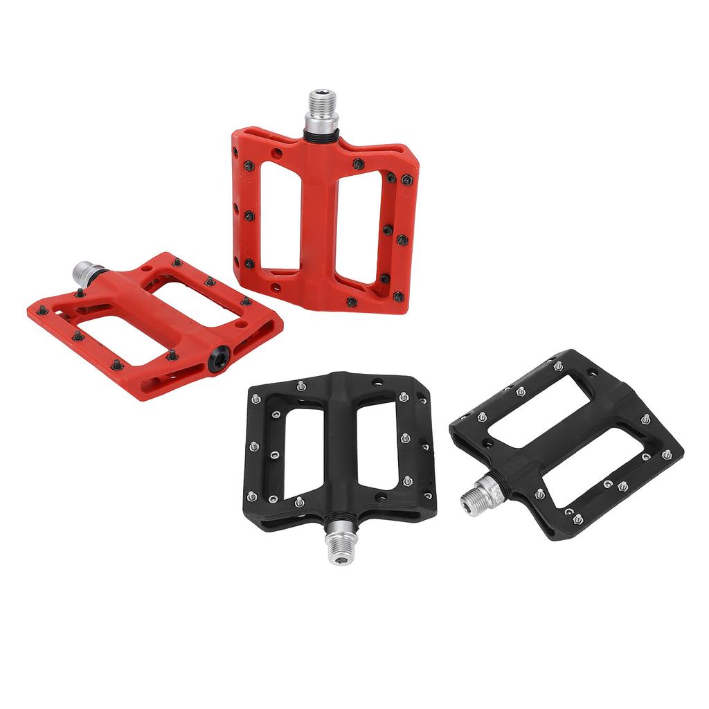 2 шт. велосипедные педали двухсторонние противоскользящие гвозди легкие нейлоновые высокоскоростные подшипники набор велосипедных педалей