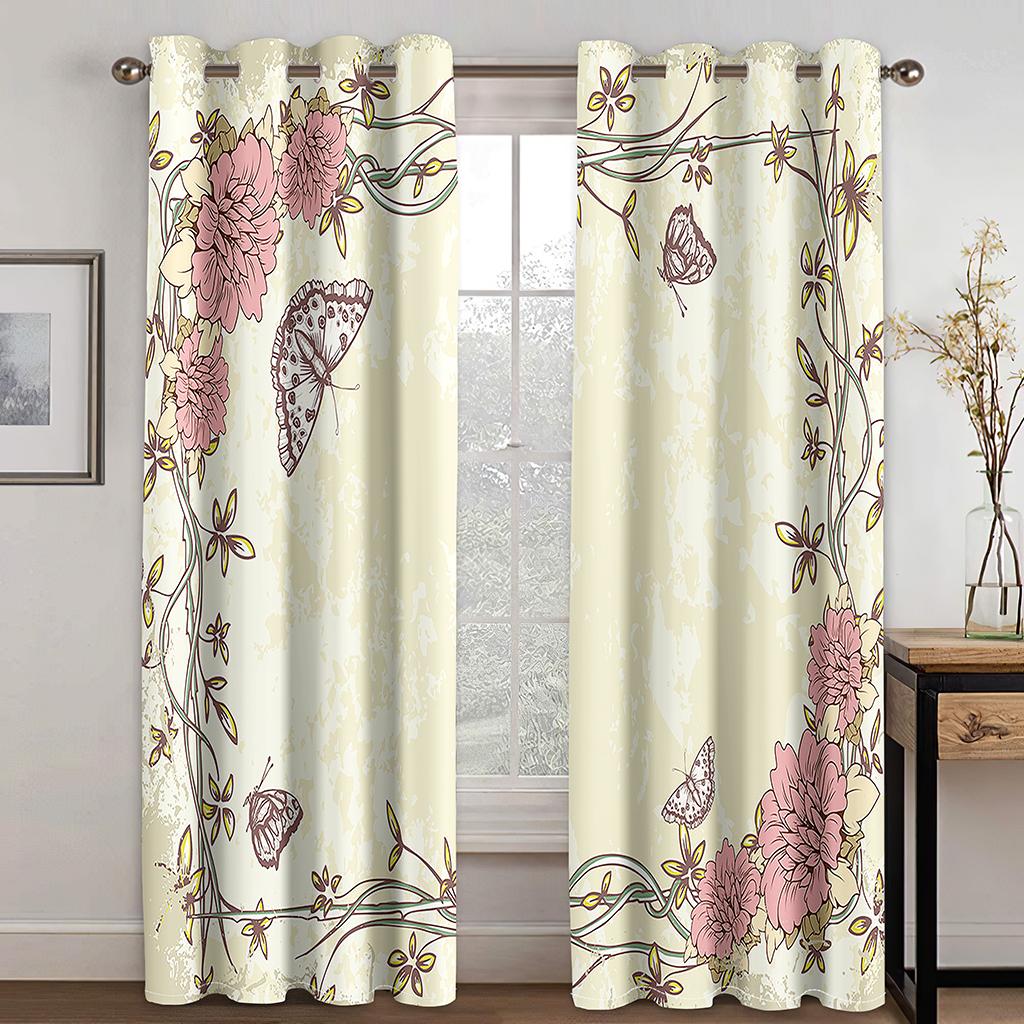 Роскошные 3D-шторы с изображением роз, комплект из двух панелей, затемняющие шторы для декора спальни и гостиной.