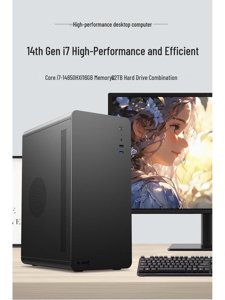 Настольный ПК Core i7 14-го поколения с дискретной графикой: Высокопроизводительный ПК для бизнеса, дома или игр