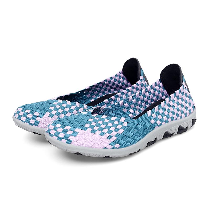 Summer Handmade Braid Beach Shoes Women Slip On Large Size Casual Espadrilles Breathable Sneakers Lazy Shoes