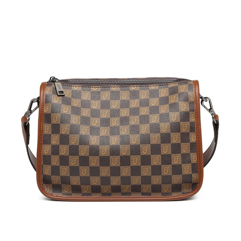 Новая женская сумка модная универсальная клетчатая одноплечевая сумка через плечо портативная с широким плечевым ремнем большой вместимости простая сумка-тоут