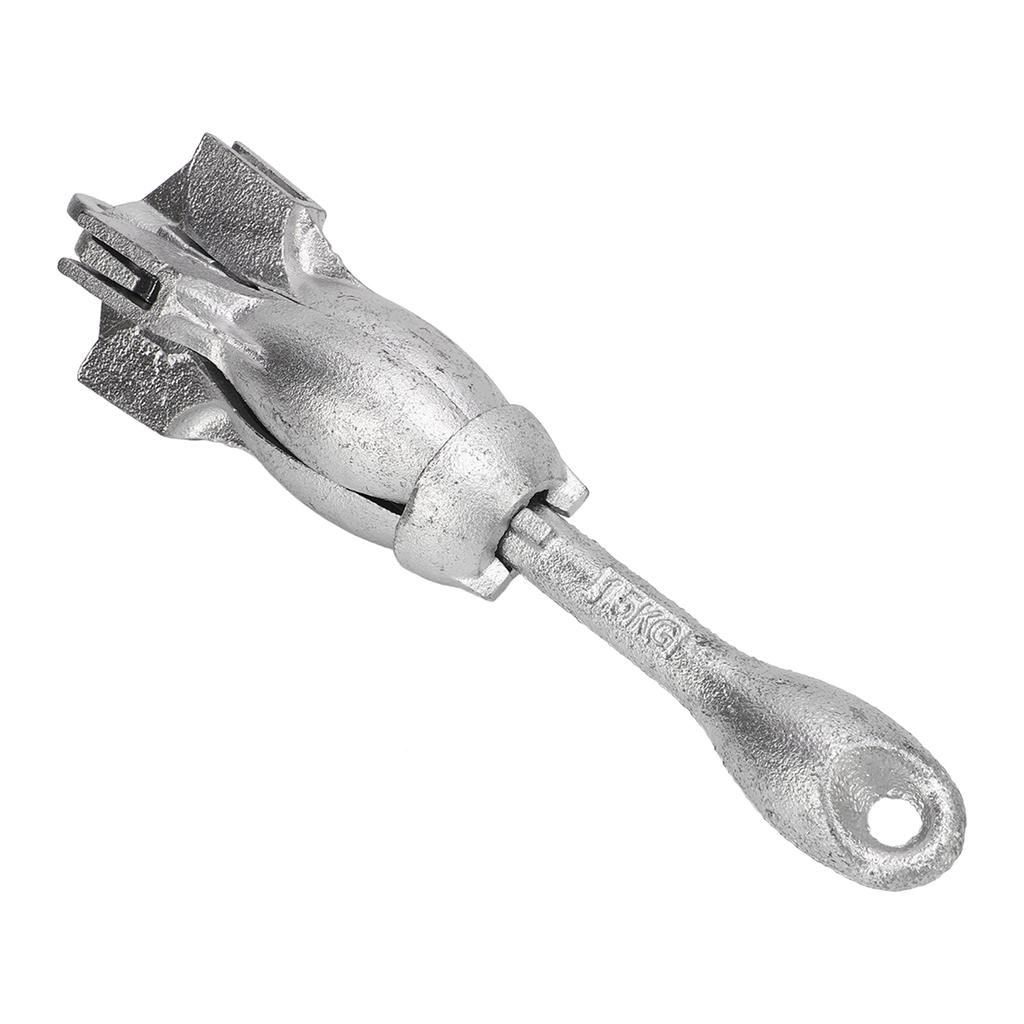 Universal Boat Anchor Carbon Steel Folding Grapnel 1.5kg 3.31lb with 20m Rope for Marine