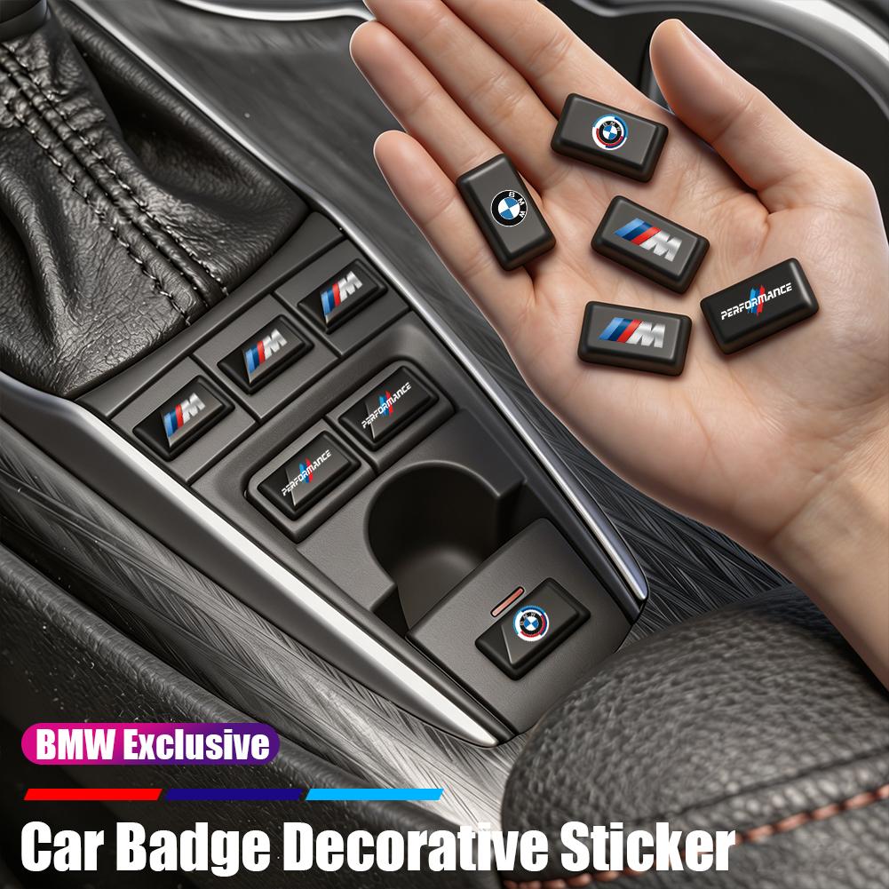 FA55/10Pcs Car Styling 3D Emblem Epoxy Decoration Interior Stickers Accessories For BMW G80 G06 G07 G42 G14 G15 G16 F82 F20 F21 F83