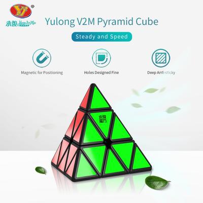 Нетоксичный Yongjun Yj Yulong V2M 3x3 Магнитная Волшебная Пирамида Скоростной Пазл Волшебный Кубик Образовательные Игрушки 3x3 Пирамида