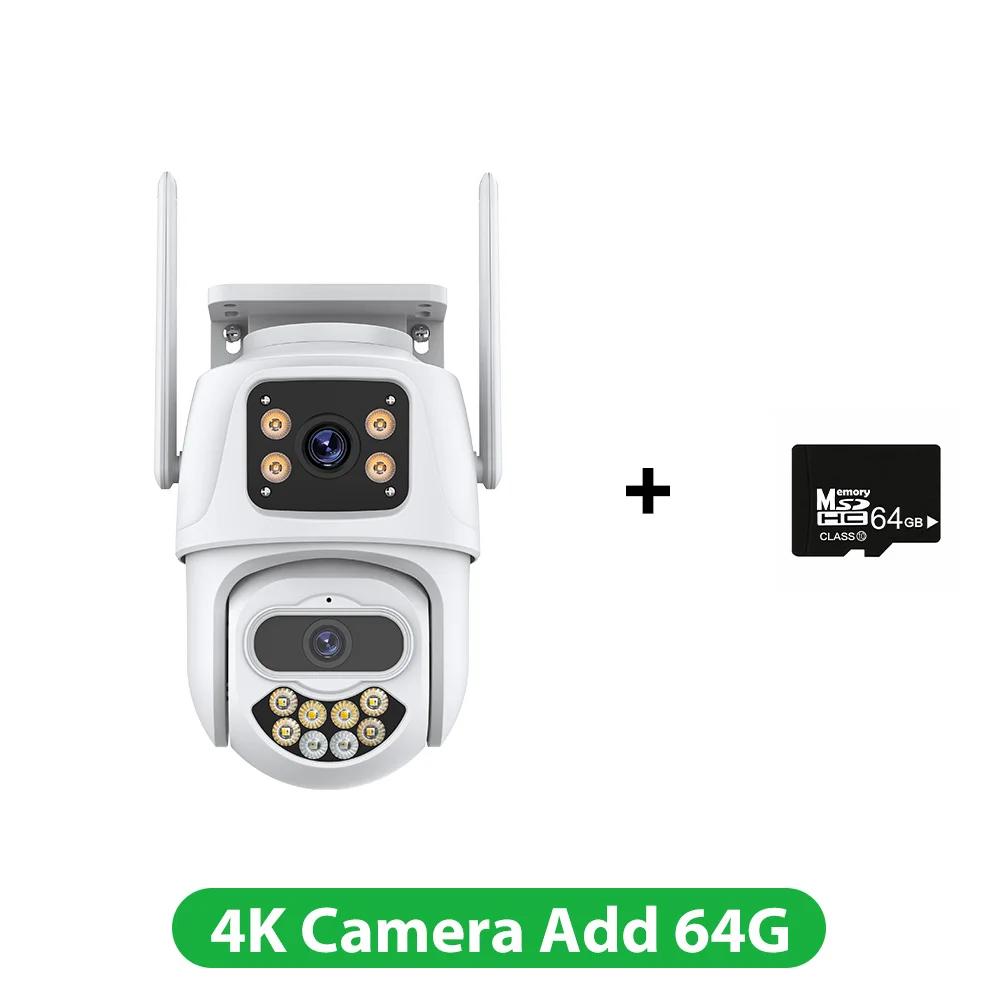 Три объектива, три экрана, Wi-Fi PTZ-камера, 6K 4K HD, уличная IP-камера с автоматическим отслеживанием, камера видеонаблюдения, камера видеонаблюдения P2P ICSEE
