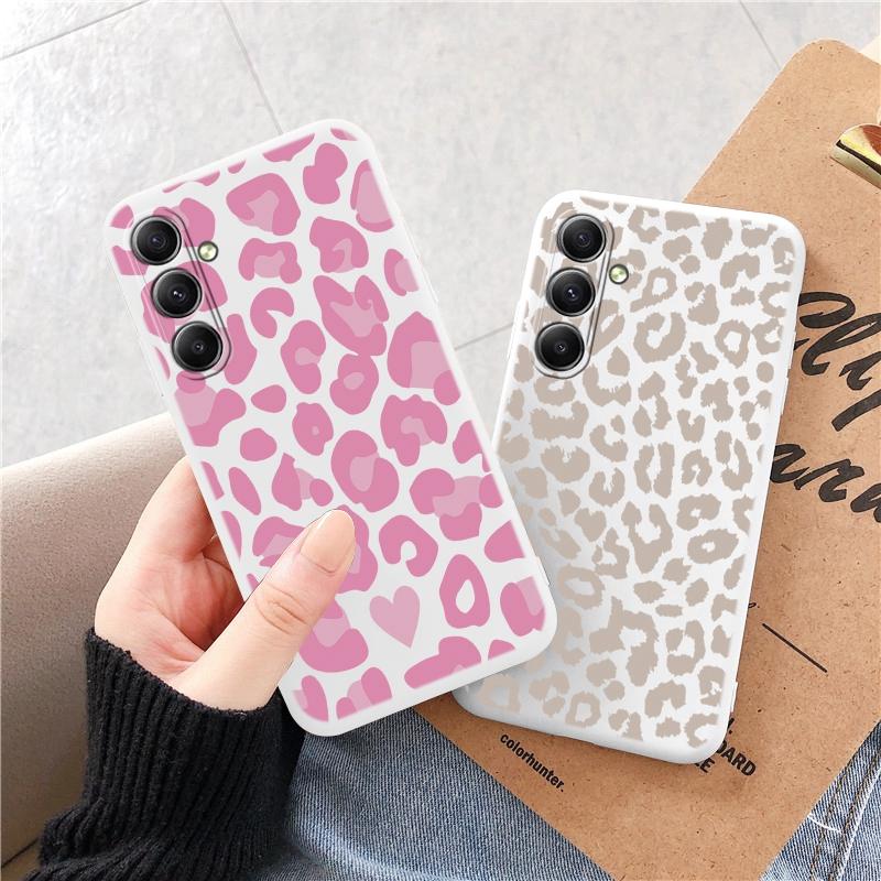 Мягкий силиконовый чехол с леопардовым узором для Xiaomi Redmi Note 13 Pro Samsung A55 M35 S24 iPhone Huawei Honor Realme Camera Защитный противоударный чехол