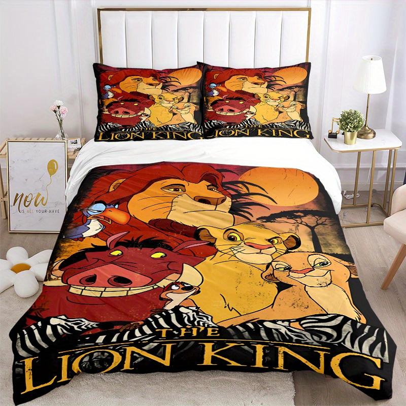 3pcs set Lion King, Simba, Pride Rock Bedding Set with Duvet Cover + Pillowcases, All-Season Polyester, Home and Decor 71