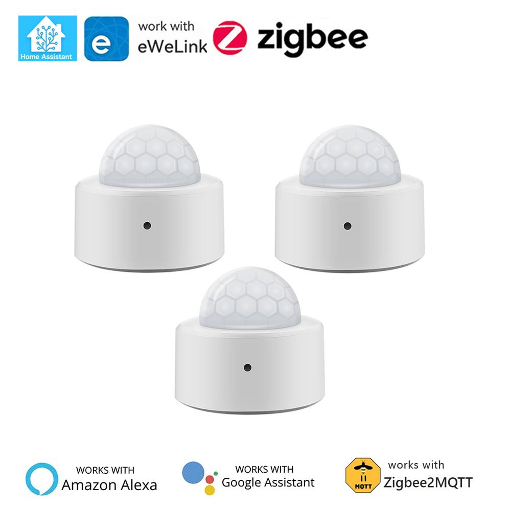 Мини PIR-датчик движения Home Assistant Zigbee, пассивный инфракрасный датчик тревоги безопасности, работает с EWelink Zigbee2MQTT