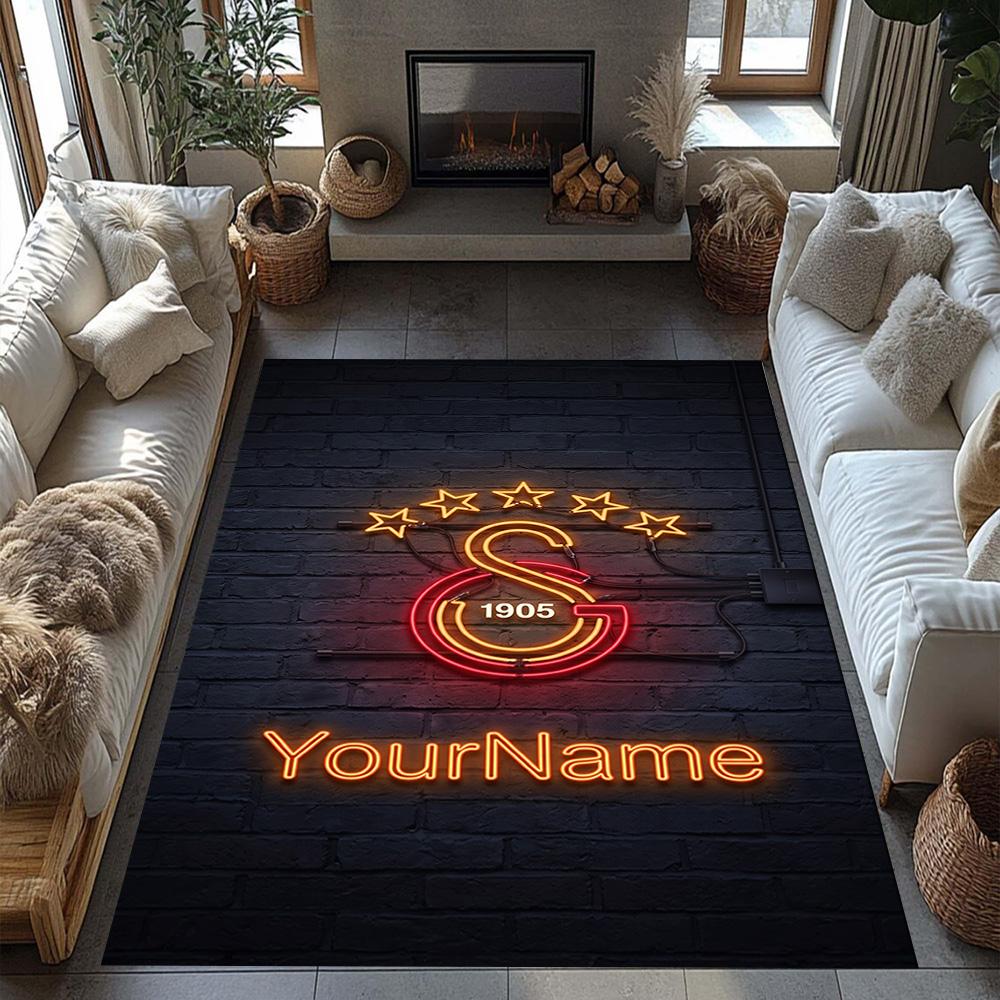 Galatasaray Customized Name Floor Rug Office Rug Perfect For Playrooms Study Room Bedrooms Entryway Antislip Carpet Decorate Offices