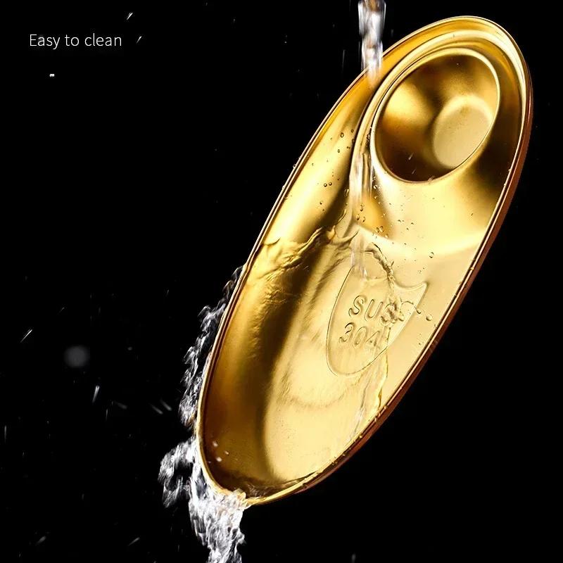 Тарелка для закусок из нержавеющей стали 304, овальная тарелка для картофеля фри, бытовая креативная простая форма для соуса, западная еда, пельмени, приправа, диск