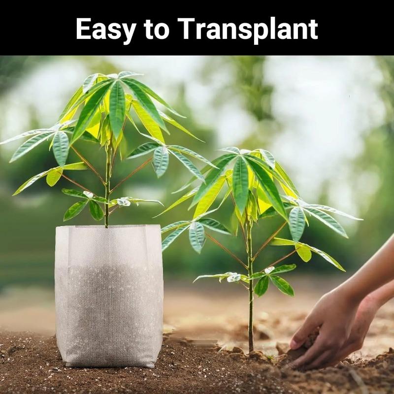 100 ШТ Дышащие пакеты для рассады растений Биоразлагаемые горшки для выращивания Тканевые контейнеры для рассады Предметы первой необходимости для домашнего садоводства