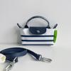 Striped Dumpling Bag Nylon Navy Striped Bag Mini Handheld Cross Shoulder Single Shoulder Phone Bag Color blocked Bag