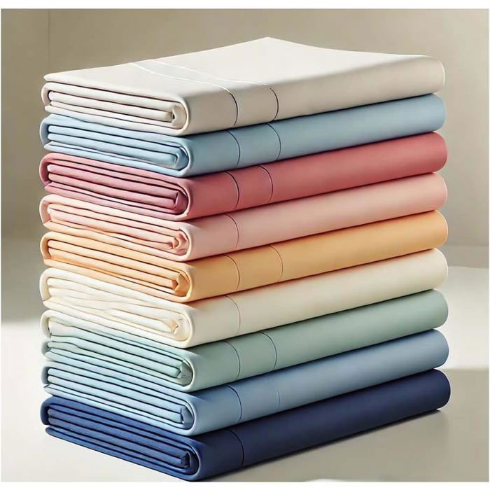 Draps Housses - lot de 6 - Polycoton - 160x200cm - Bonnet 25cm - Multicolore - Doux et Confortable