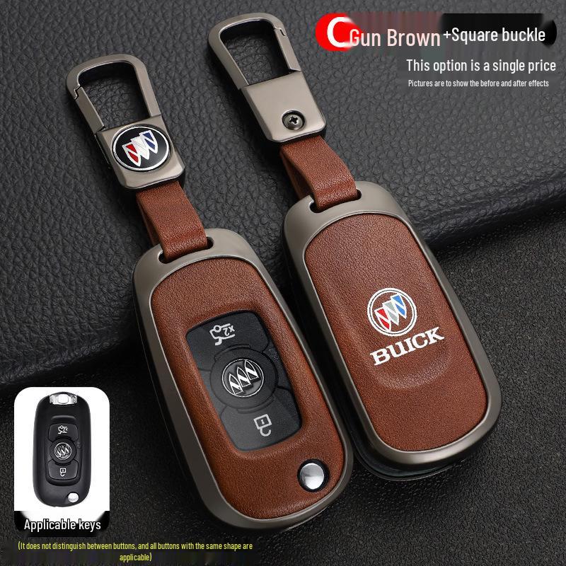 Buick Verano GS 16-17 Leather Key Cover with Metal Buckle