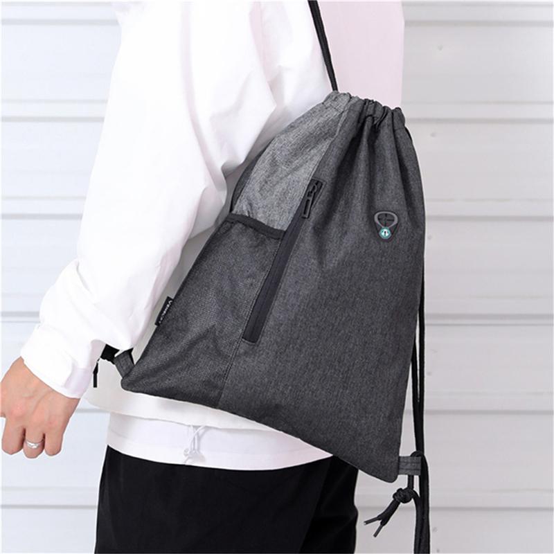 Бег Фитнес Спортивный складной рюкзак Большая вместимость Комплект Drawstring Карманная сумка Портативный походный кемпинг водонепроницаемый рюкзак
