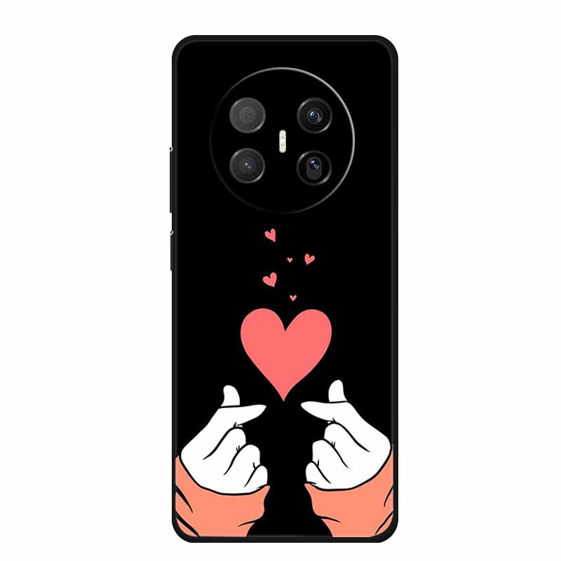 Черный силиконовый чехол для Huawei Mate 70 Air 2025 Чехол Мультяшный кот Мягкая задняя крышка для телефона Huawei Mate 70 Air Чехол Funda Coque