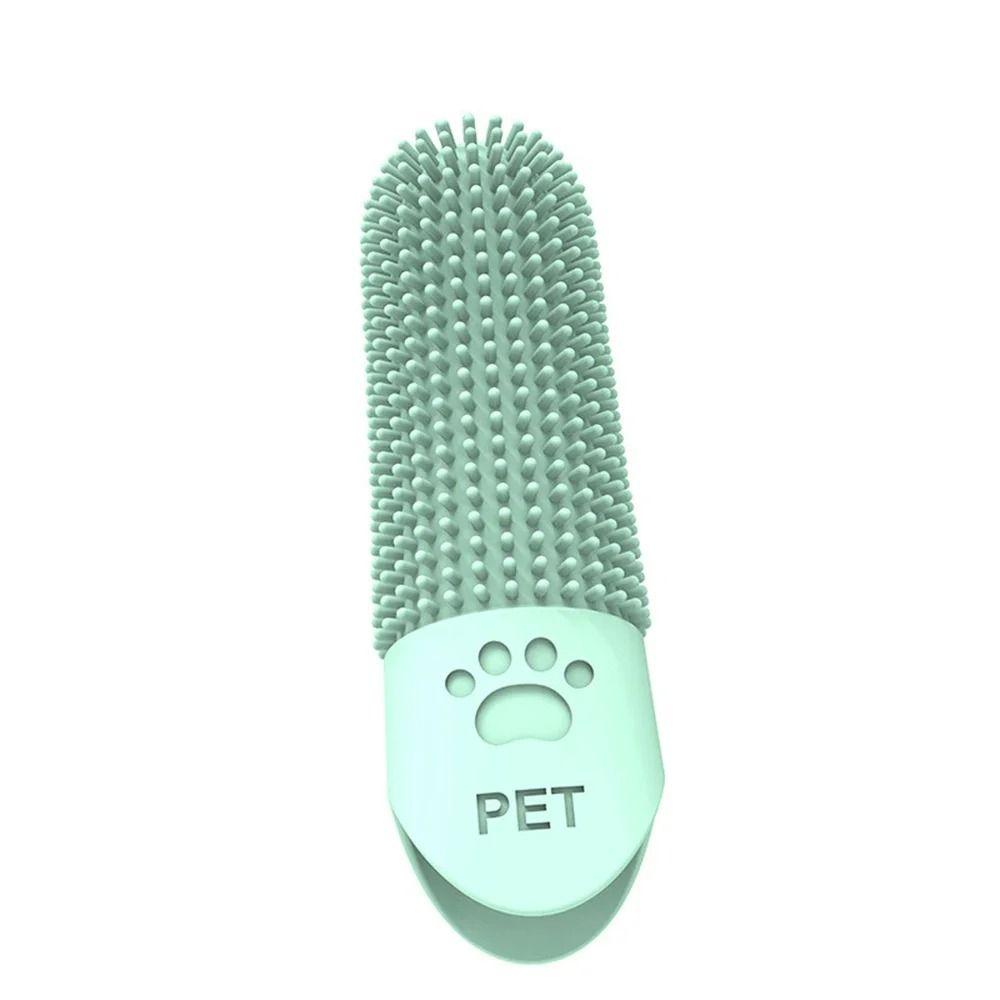 1Pcs 360° Finger Toothbrush Soft Tooth Cleaning Tool Durable Pet Finger Brush for All Breeds