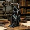 Фигурка Жнеца с косой, 3D-печать, Загадочная женская статуэтка Жнеца, Готическая жуткая скульптура для книжной полки, декора стола