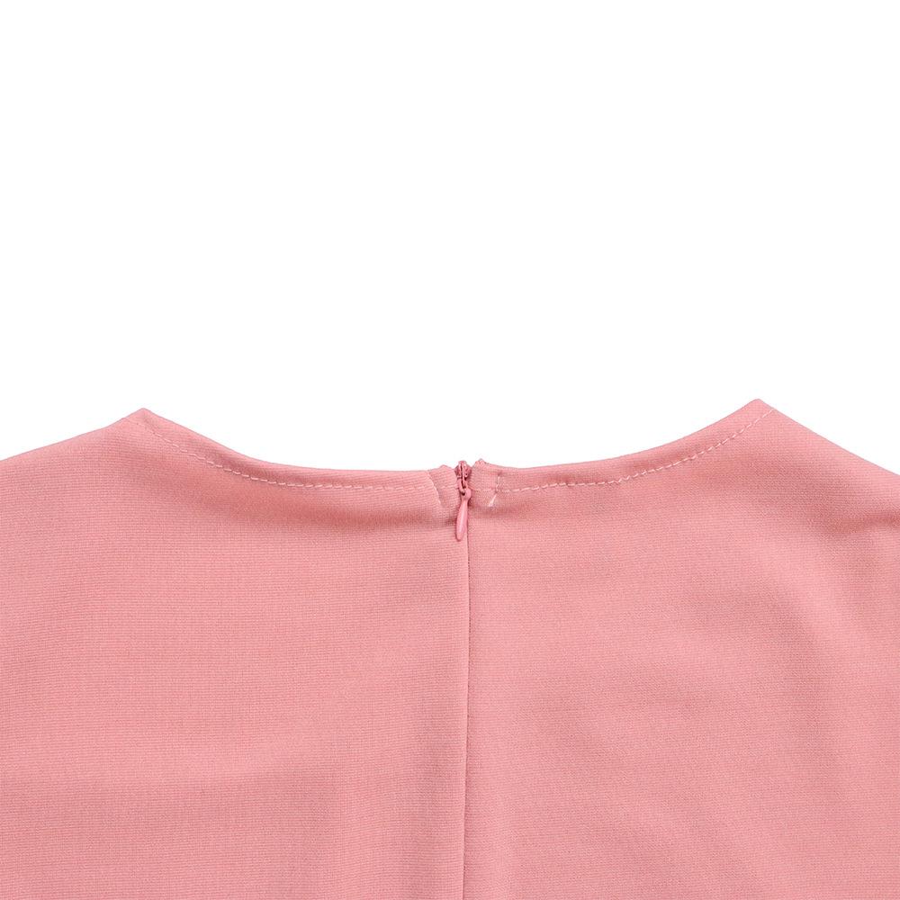 Женские платья Весна-лето Офисные платья Рукав три четверти Плиссированные галстуки Карьерные платья больших размеров