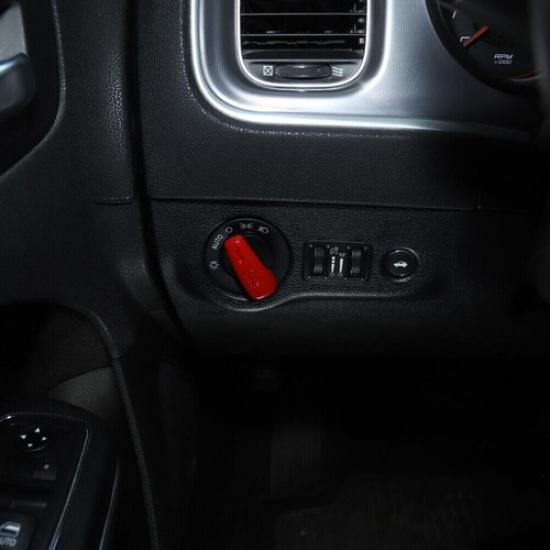 Для 2011- Dodge Charger ABS Красная Накладка на Кнопку Переключателя Фары Салона